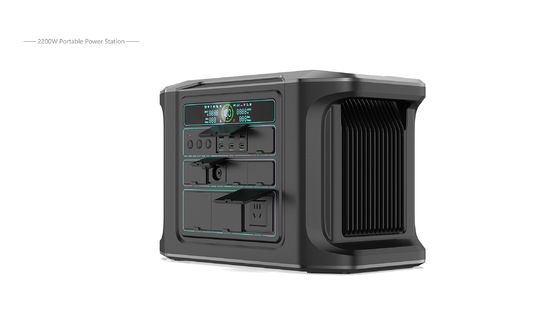 ایستگاه برق قابل حمل 2200W باتری انرژی تجدید پذیر ذخیره سازی انرژی در فضای باز