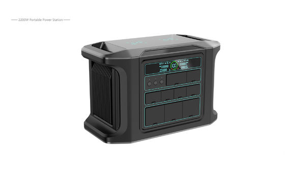 ایستگاه برق قابل حمل 2200W باتری انرژی تجدید پذیر ذخیره سازی انرژی در فضای باز
