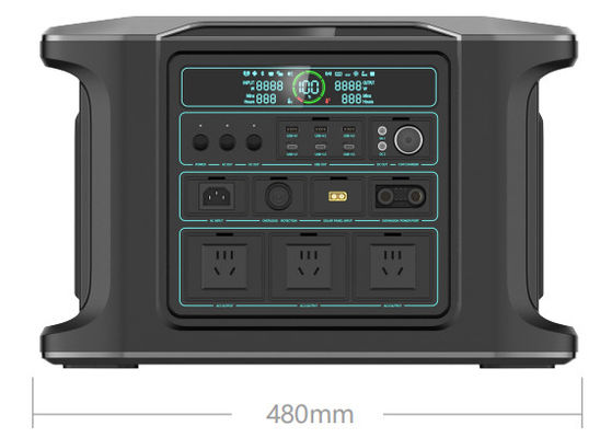 ایستگاه قابل حمل برق دو طرفه AC ظرفیت باتری 2160Wh با 15 خروجی