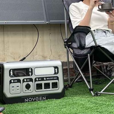 2048WH 2200W نیروگاه برق بالکن ذخیره انرژی خورشیدی نیروگاه برق قابل حمل